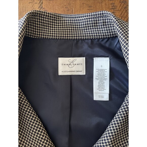 Emma James Black & Cream Blazer Size 6 - Picture 4 of 7